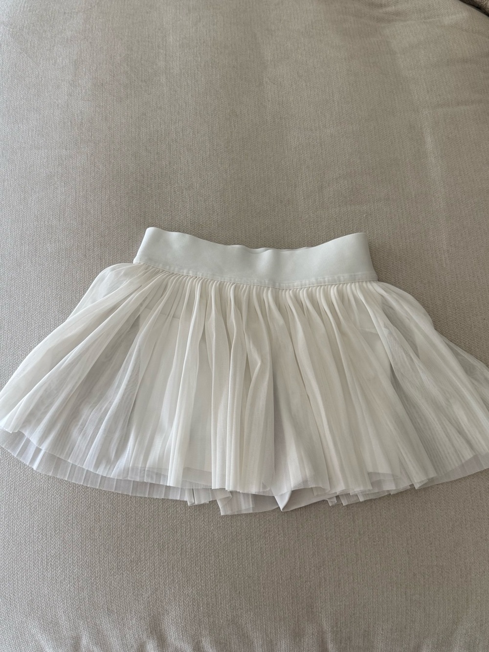 lululemon athletica White Pleated Tulle Skirt